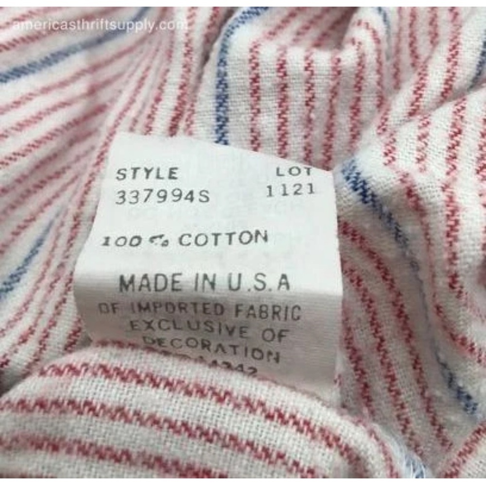 Vintage Christian Dior Red\White\Blue Pin Stripe Night Gown (+COA) size large - Picture 6 of 7